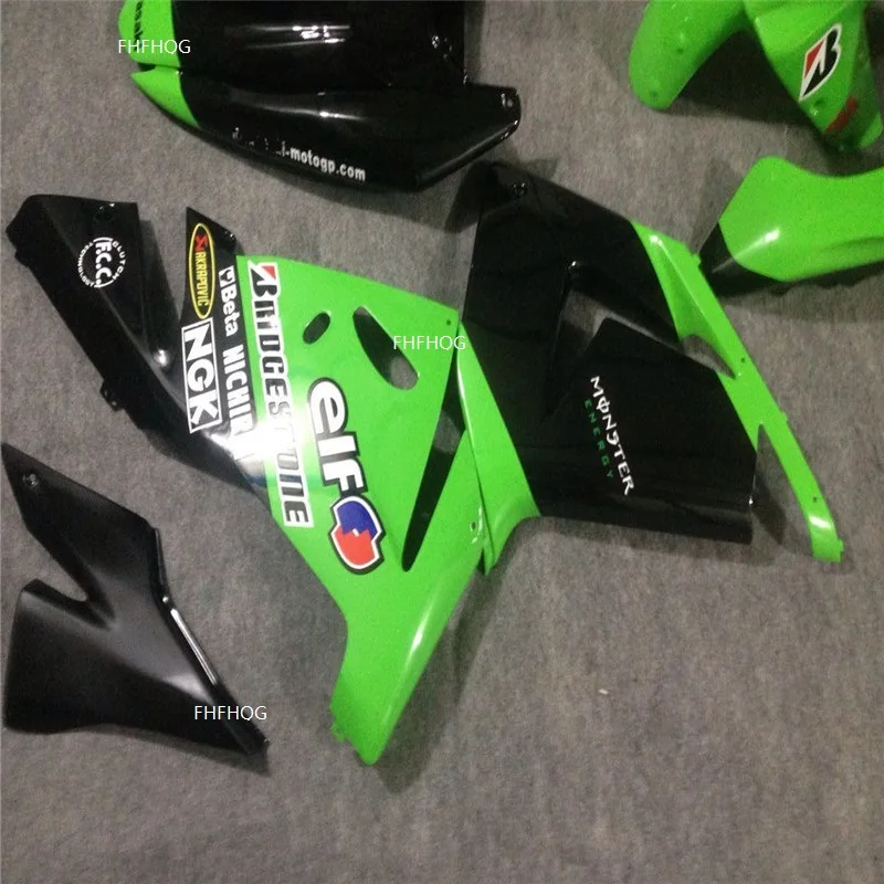 moto аксессуары зелено-черные Обтекатели ZX10R 04-05 для KAWASAKI NINJA ZX 10R 04 05 ZX-10R 10 R 2004 2005 наборы обтекателей