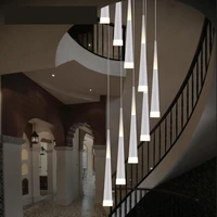 x xl 1 5 5m led conical pendant light for study room living room spiral led bar lamp wedding stairway aluminum hanging lighting