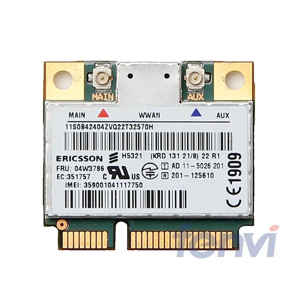 Ericsson H5321GW Беспроводной 3 г WWAN карты для IBM ThinkPad T430 T520 T520i X230 X220 E420 L420 L520 pci-e модуль FRU