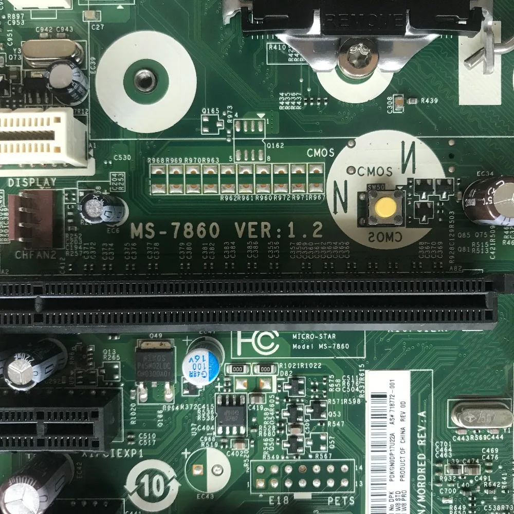 SZWXZY отлично подходит для HP 400 G1 MT материнская плата H81 DDR3 718772-001 718412-001 718412-501 MS-7860 REV: 1