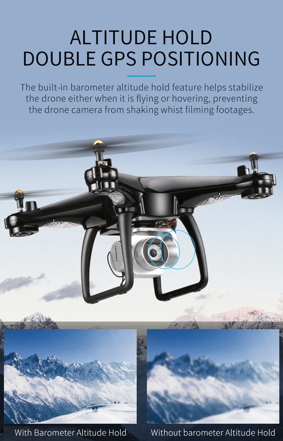 JJRC H68G gps Дрон с камерой 1080P HD 5G Wifi FPV Квадрокоптер, Радиоуправляемый вертолет, автоматический Профессиональный Дрон 5G Wifi VS H68