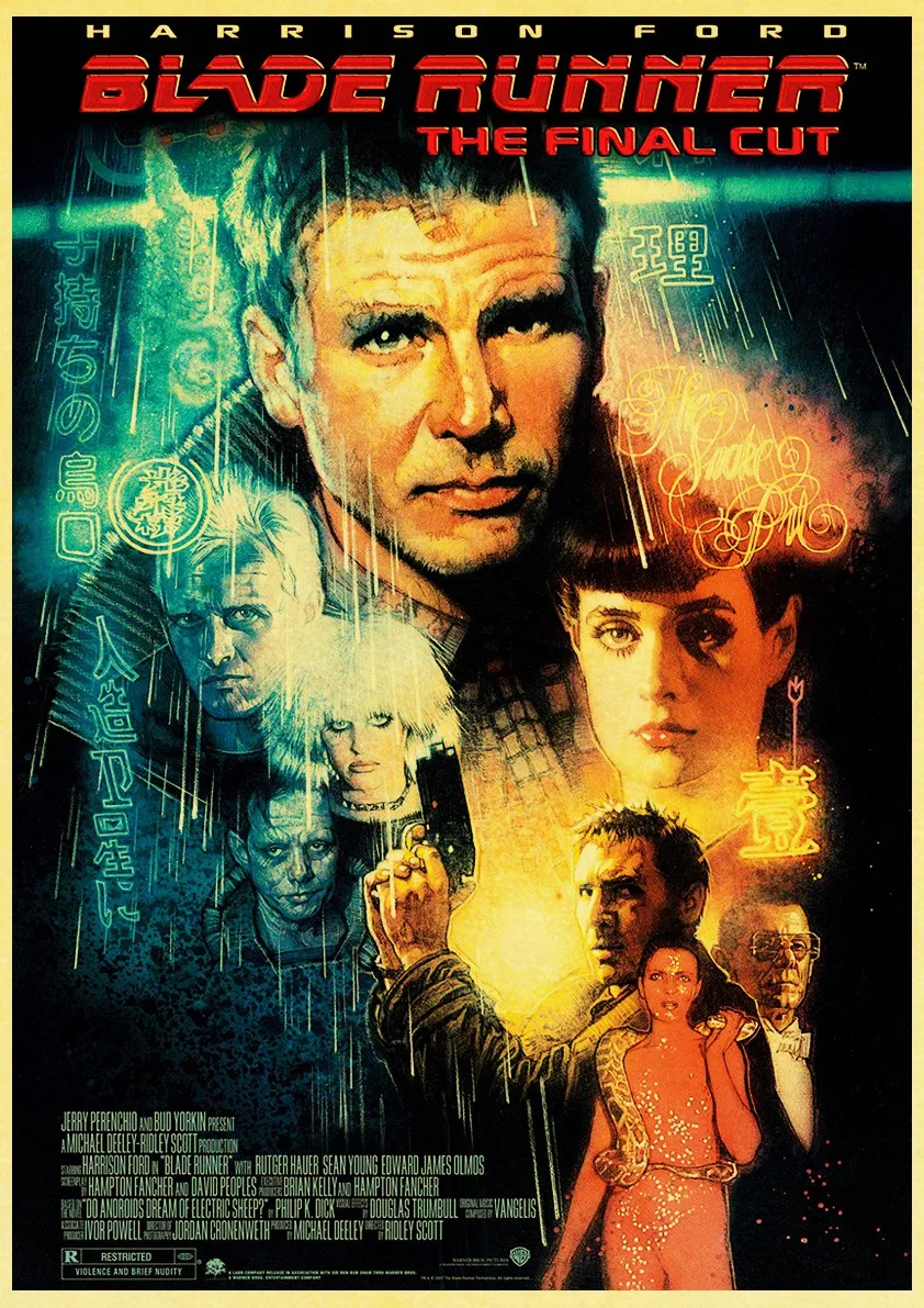 Американский фильм Blade Runner 2049 Ретро плакаты хорошее качество крафт-бумага печатные настенные плакаты художественная живопись Декор для дома комнаты - Цвет: E089