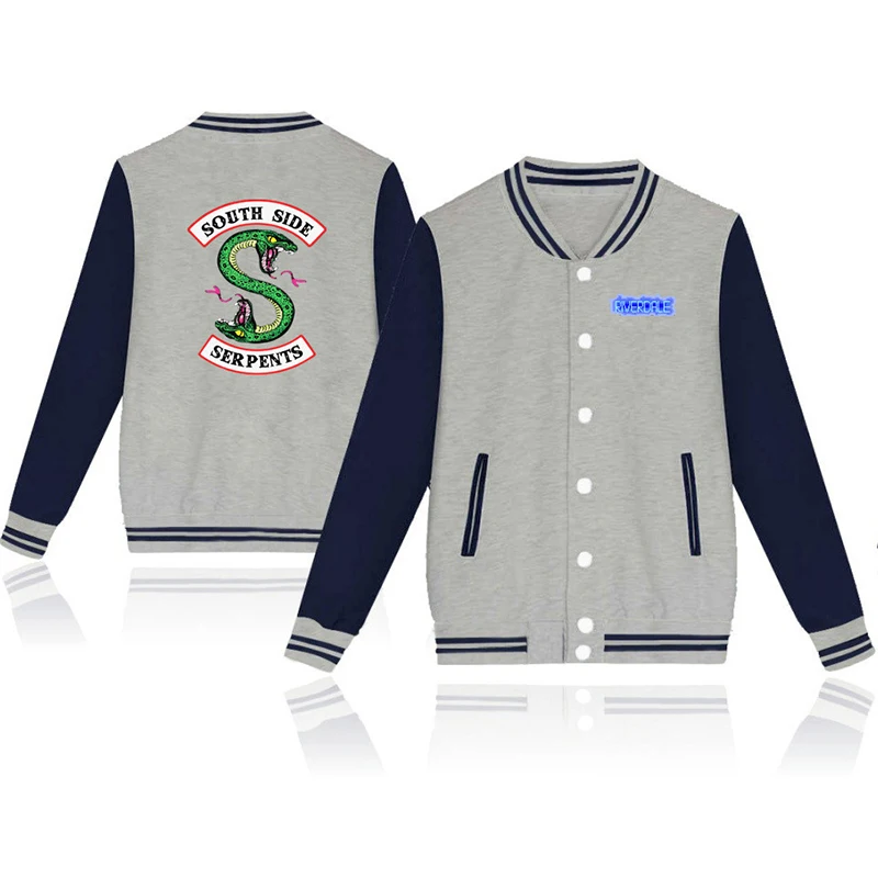 American TV South Side Serpents Riverdale Southside Women Fashion Jacket South Side Mens Female Fans Casual Baseball Jacket