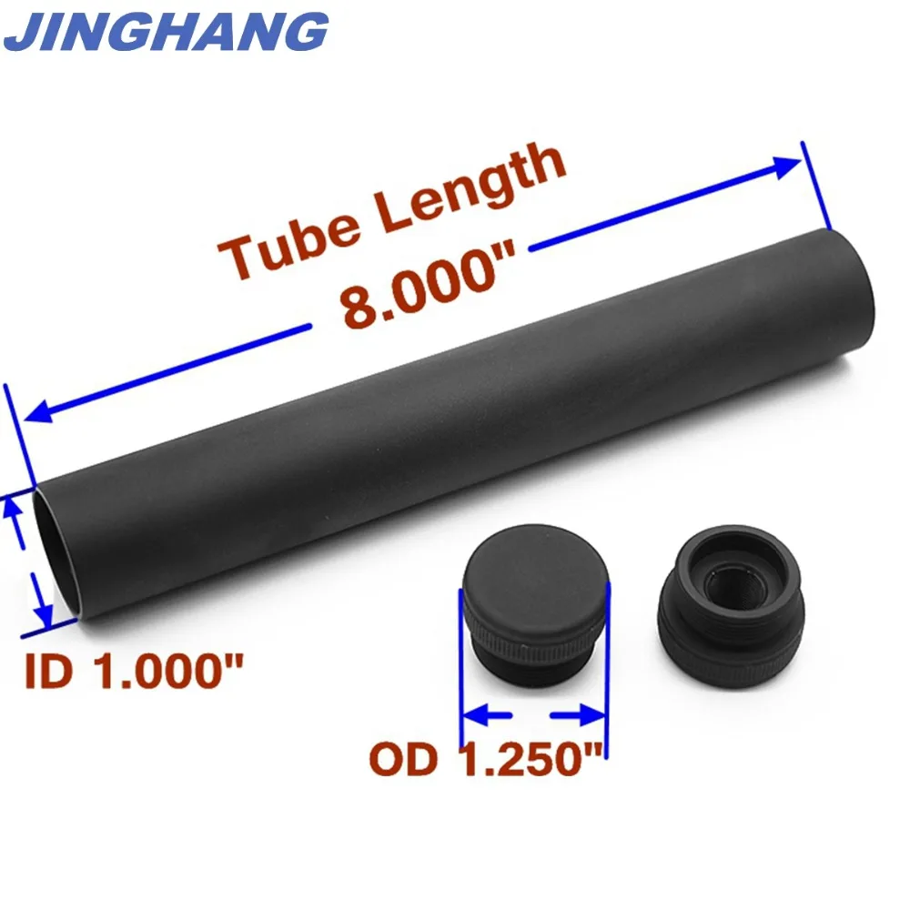 8.875" 1.000" ID 1.250&quotOD non Maglite C-Cell Tube Cap Anodized Matte Black 1/2-28 end cap Shipping From CHINA / US | Автомобили