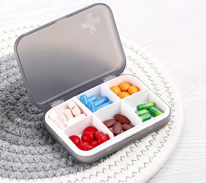 Faroot Travel Weekly Medicine Tablet Holders Organizer Dispenser Case Pill Box Blue | Дом и сад