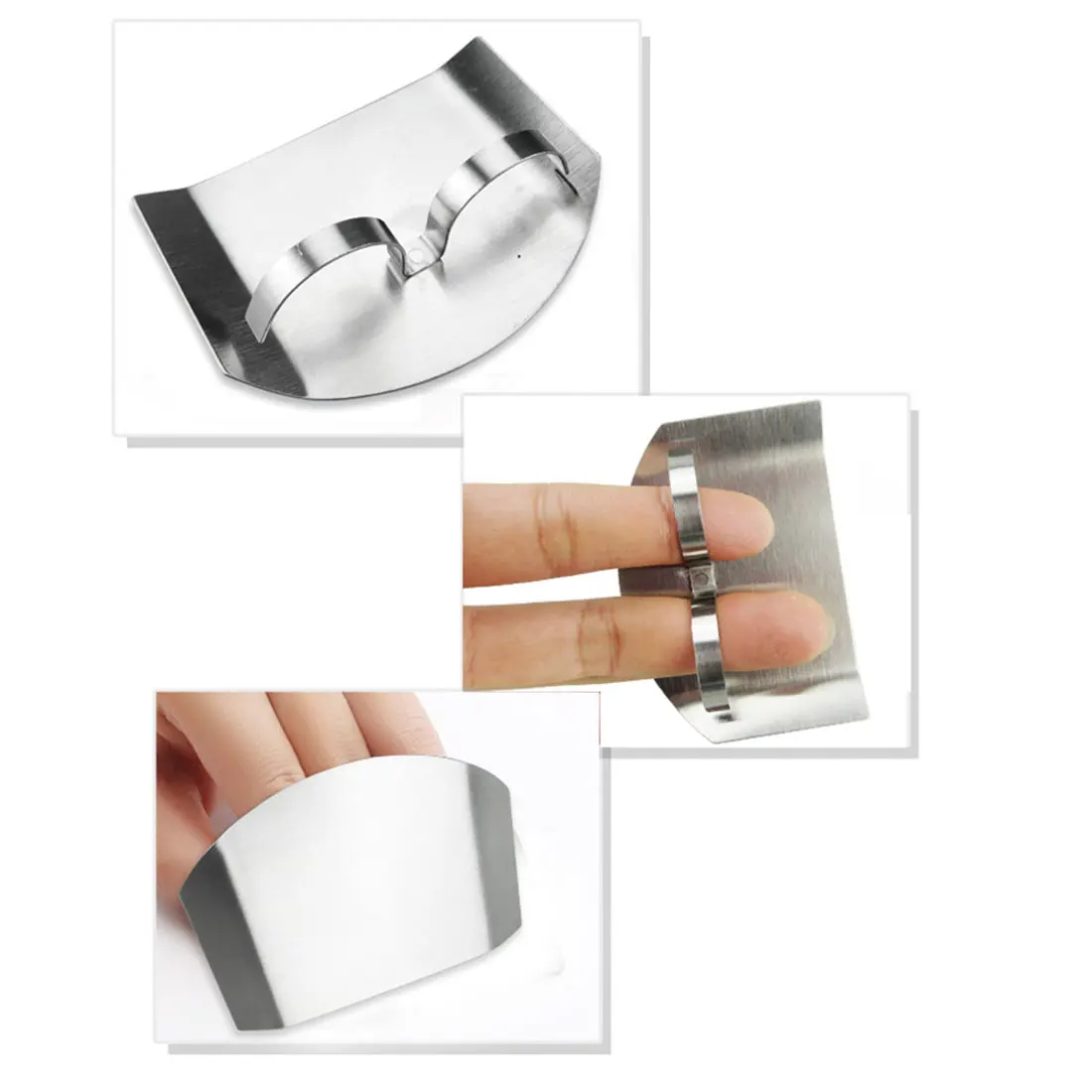

Hot Finger Guard Newest Stainless Steel Protect Finger Hand Not To Hurt Cut Safety Guard Kitchen Cooking Tools