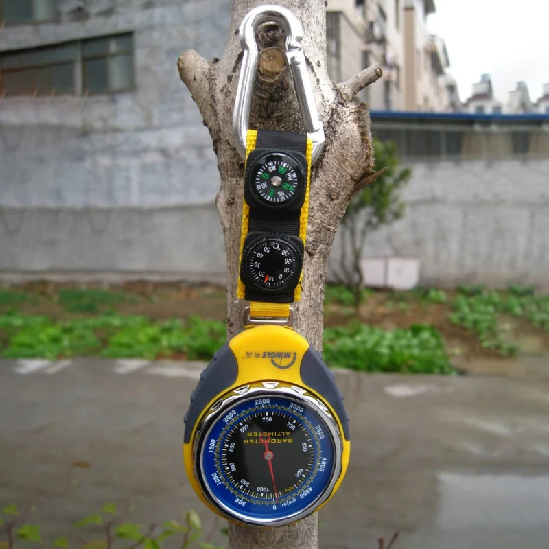 Портативный 4 в 1 механический компас барометр высотомер настольный термометр