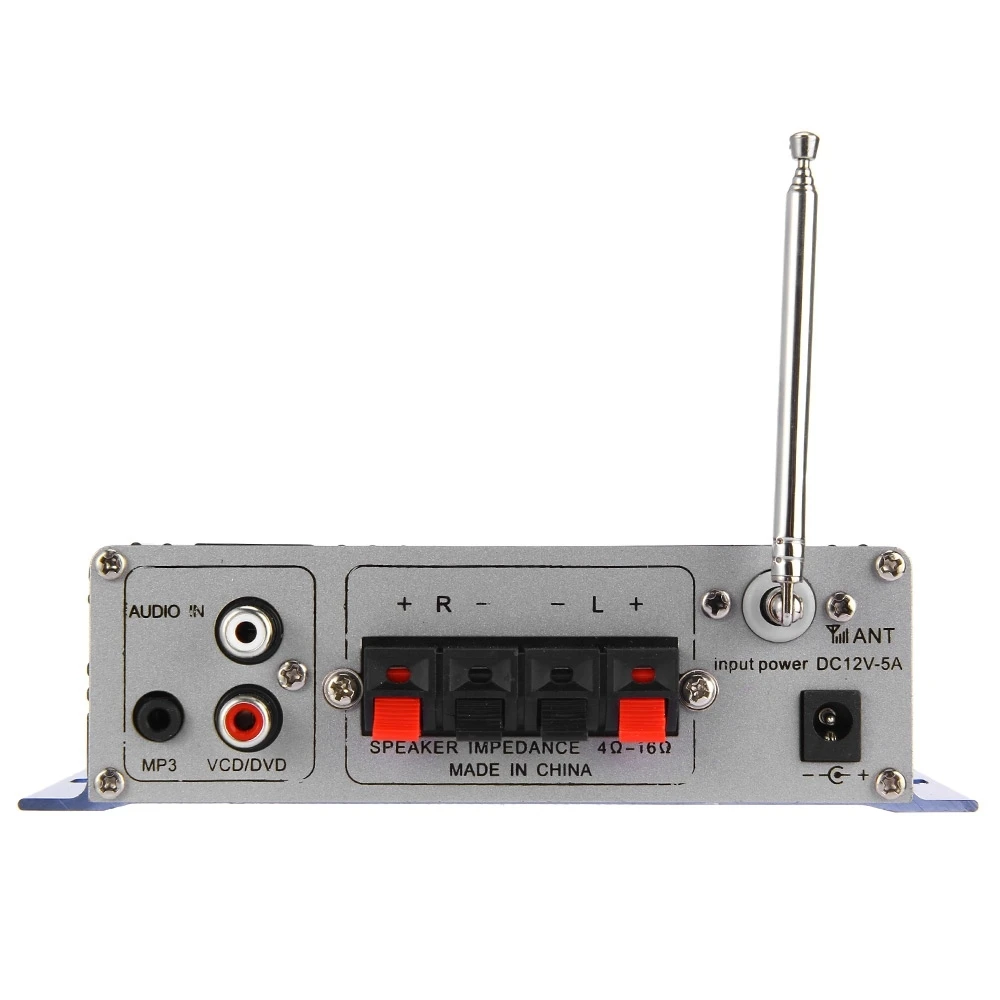 Hy 502 USB FM аудио стерео Усилители домашние Радио MP3 Динамик LED Hi Fi 2 канальный