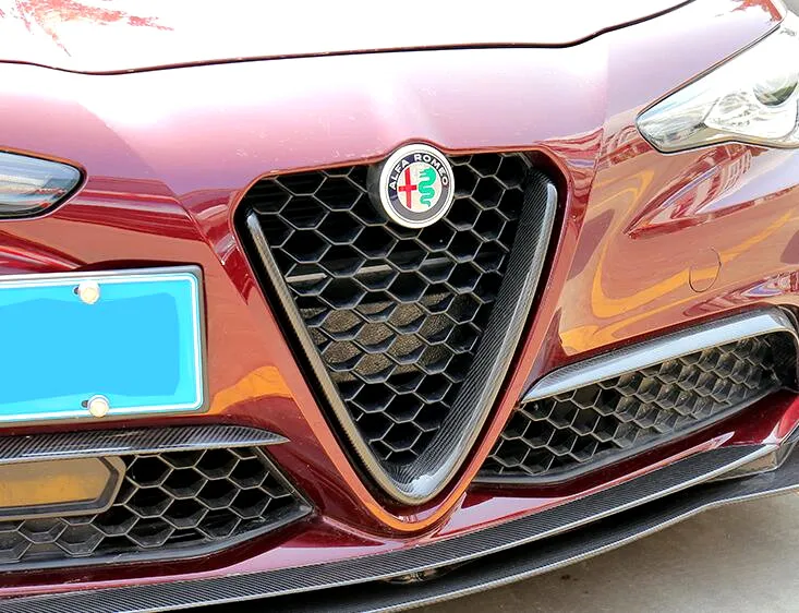 Передняя решетка из углеродного волокна для Alfa Romeo Giulia Stelvio 2017 up|Спойлеры и крылья|