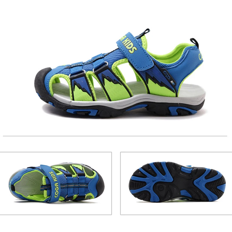 Летняя пляжная обувь для мальчиков повседневные спортивные сандалии с закрытым