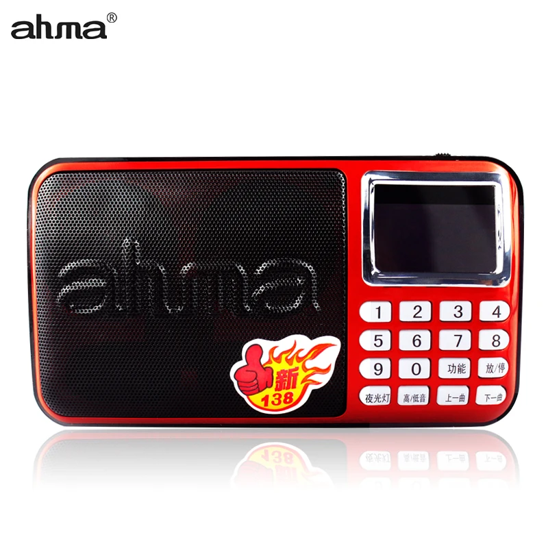 Ахма 138 Мини Радио FM Портативный Стерео Аккумуляторная Цифровой MP3 Player Pocket С