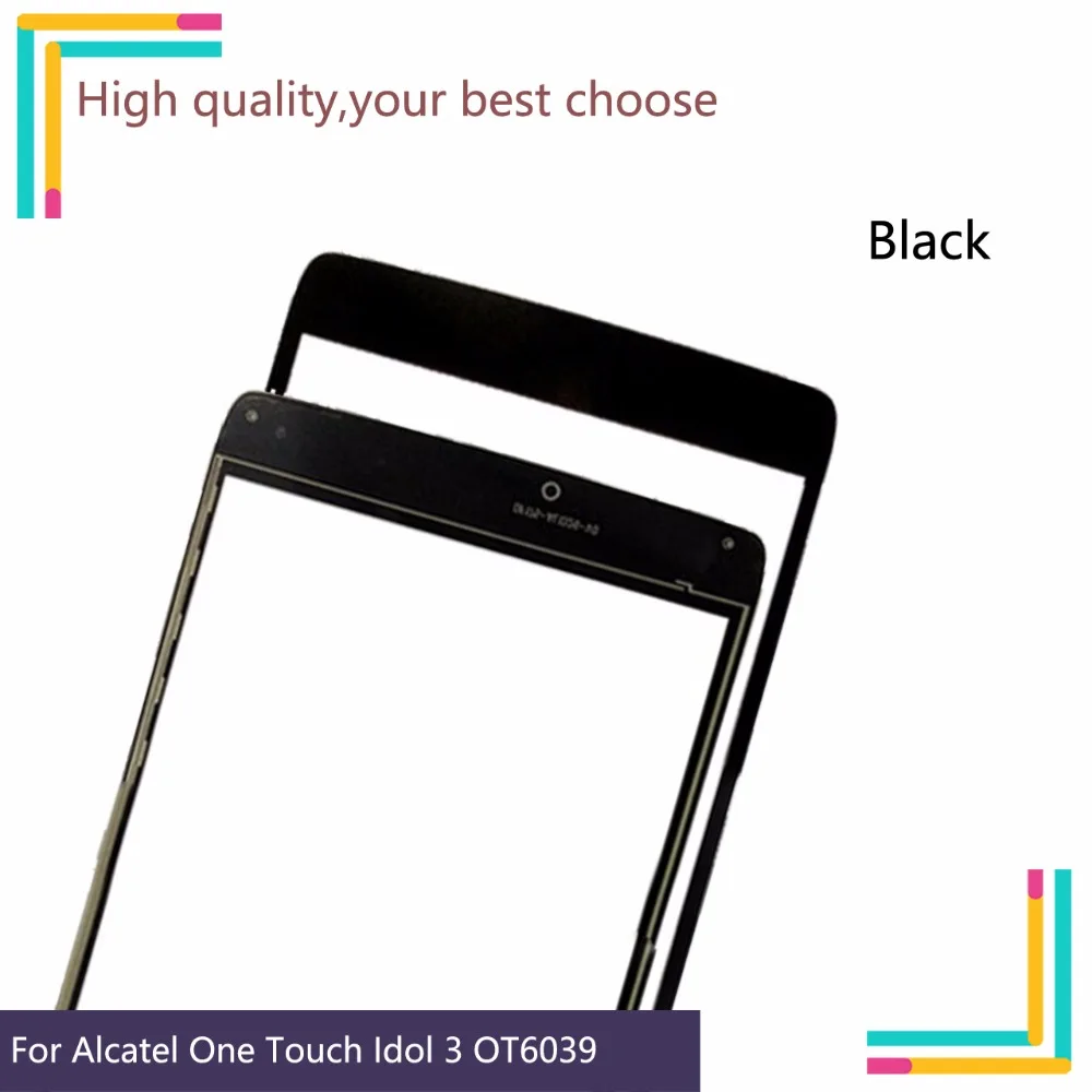 

10Pcs/lot For Alcatel One Touch idol 3 6039Y 6039A 6039K Touch Screen Touch Panel Sensor Digitizer Front Outer Glass Touchscreen