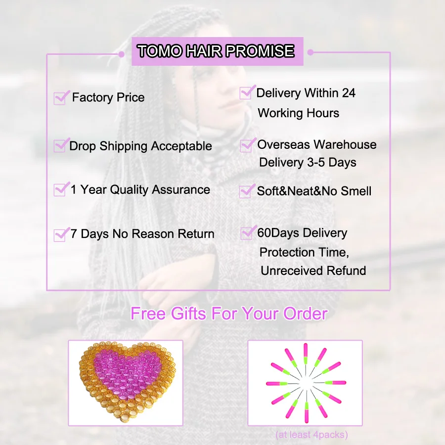 

TOMO 24Inch Colored Crochet Braids Senegalese Twist Hair 30Roots Synthetic kankelon Braiding Hair Ombre Hair Extensions