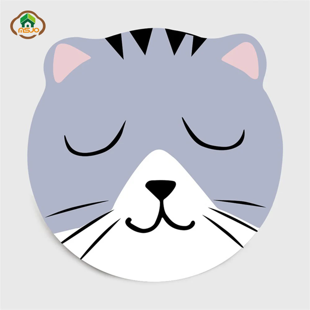 MSJO круглый ковер для детей Шиба собака кошка мультфильм Животные Хаски ину