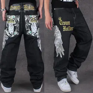 Джинсы мужские с вышивкой Thintenda, модные джинсы в стиле хип-хоп, уличная одежда, дизайнерские джинсы, большие размеры, 2018