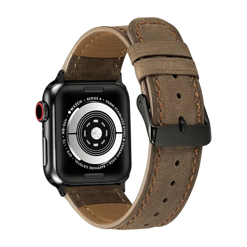 Laforuta ремешок из натуральной кожи для Apple Watch 4 ремешка 44 мм 40 iWatch 42 38 мужчин и женщин