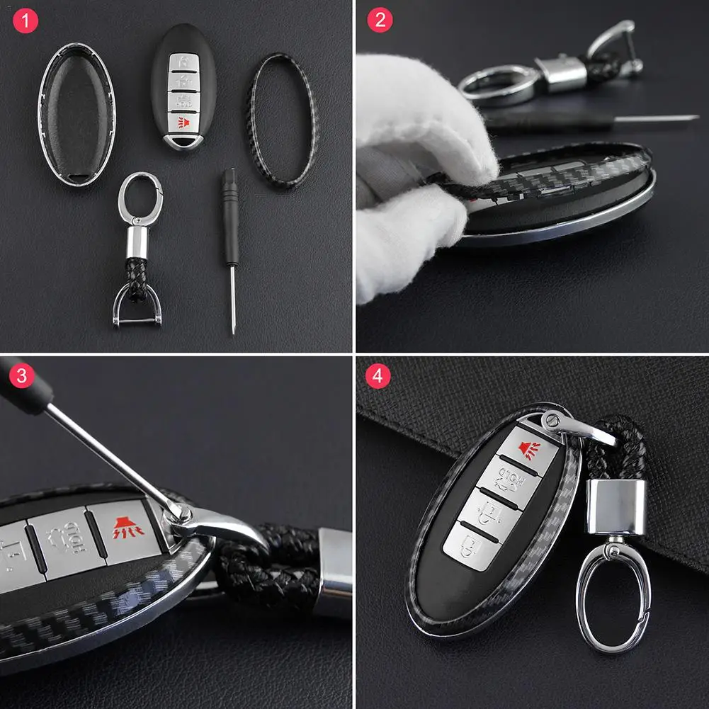 Новинка 2019 чехол брелок для автомобильного ключа из углеродного волокна Nissan Infiniti