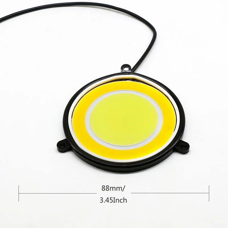 LED DRL Daytime Running Light COB Dual Color White Day Fog Turn Signal Flexible Round Shape Car Styling 12V DC | Автомобили и