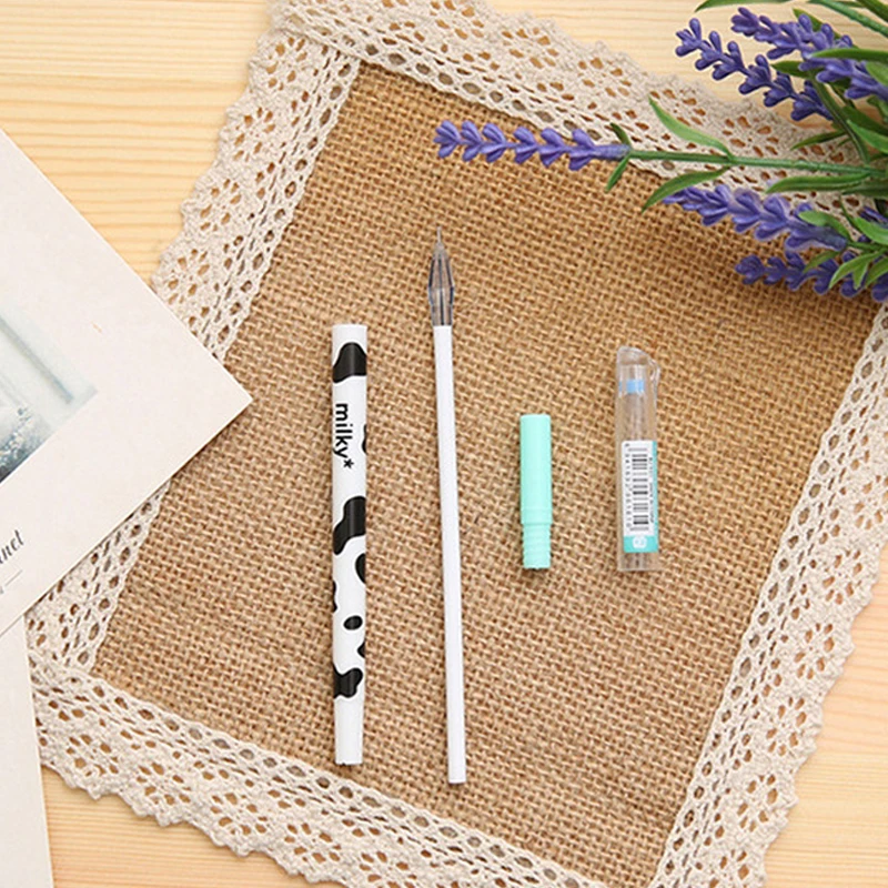 12 шт./партия креативный мультфильм молочного цвета гелевая ручка школьные ручки