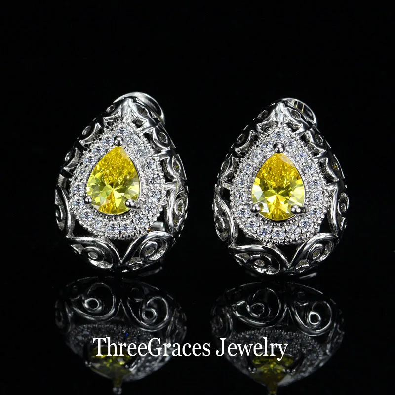 ThreeGraces Винтаж благодаря открытому силуэту роскошные циркония светильник синий