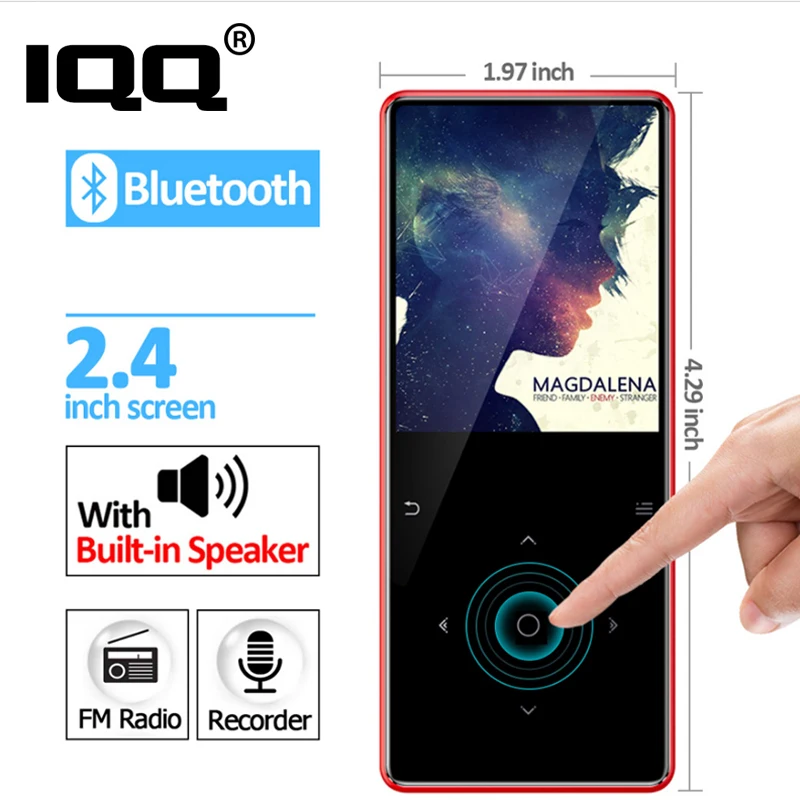 Новый Bluetooth 4 1 сенсорный экран MP3 плеер Bulit in 16 ГБ и динамик с fm радио/запись