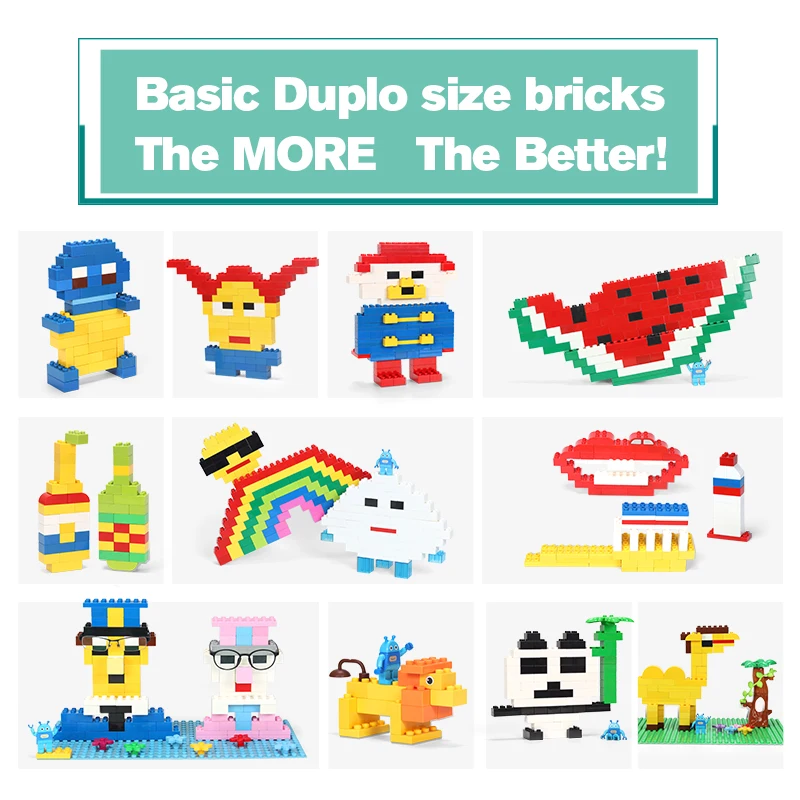 Funlock Duplo строительные блоки игрушки детали для сборки 14 шт. 2x4 куб аксессуары