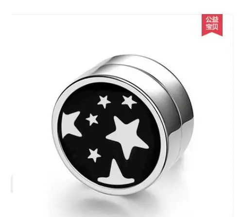 Оптовая продажа 2 пары корейских магнитных серег черные титановые стальные