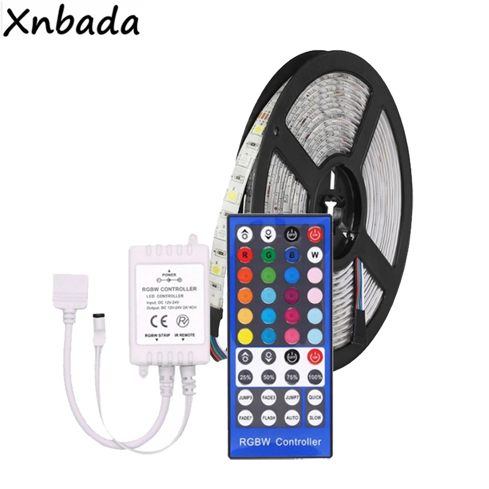 Светодиодная лента 5 м RGBWW 5050SMD 60 светодиодов/м 12 В постоянного тока миниатюрная 40