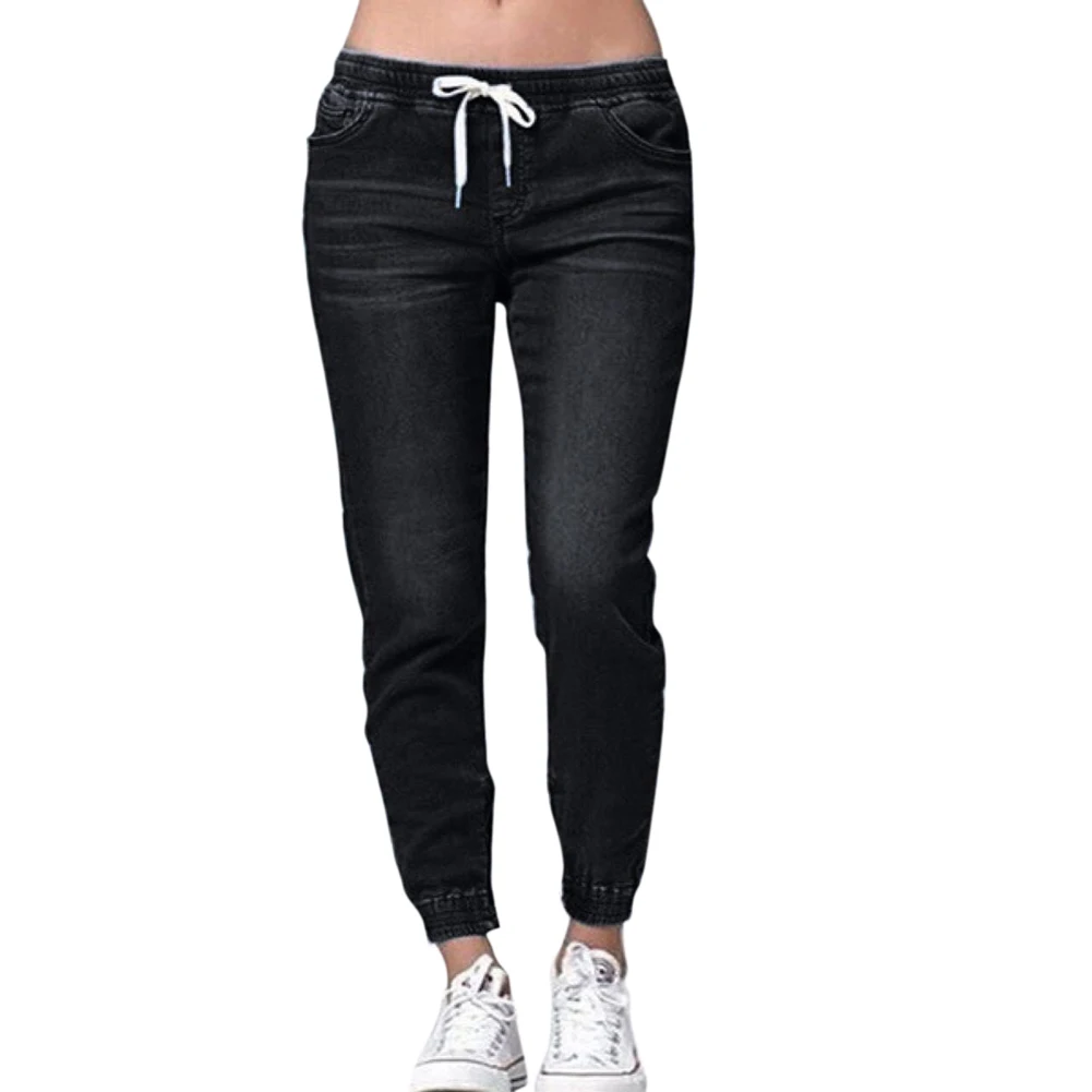 1 шт. женские джинсы штаны брюки деним средняя талия сексуальный карман модная