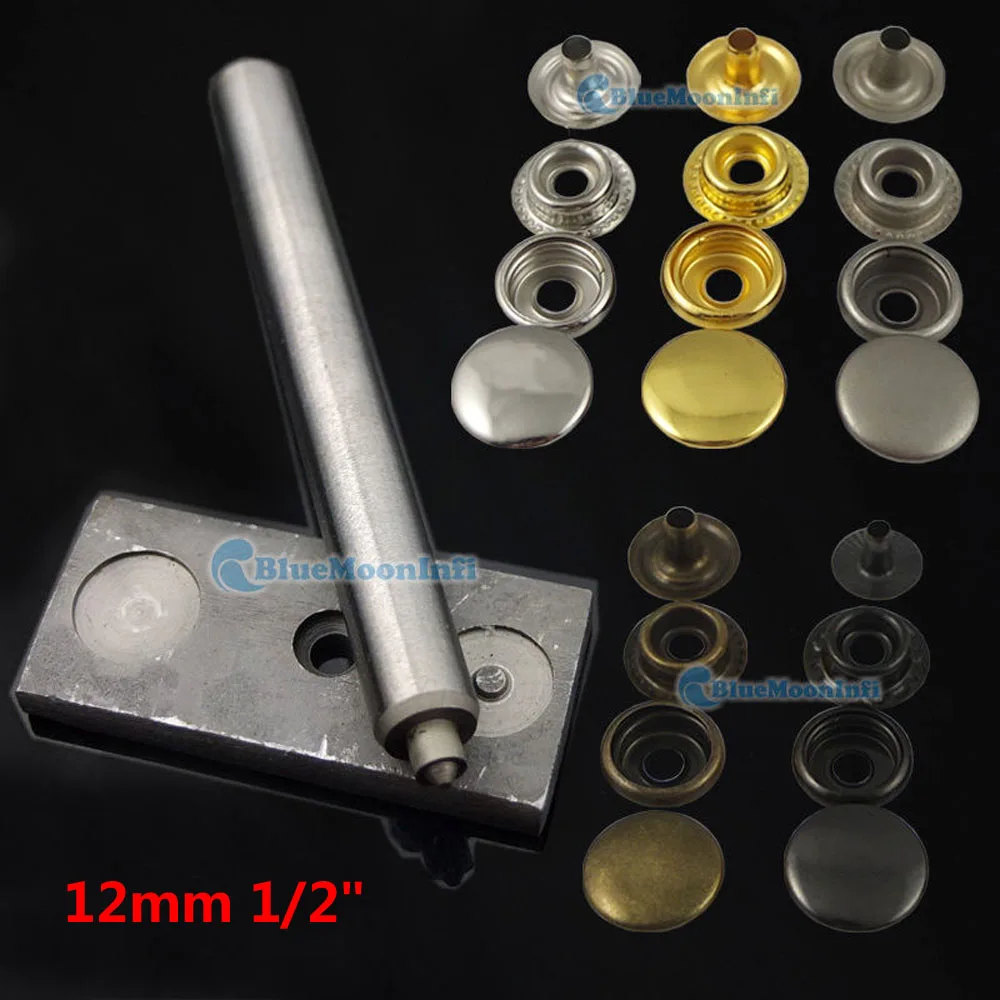 Один инструмент + 100 наборов защелкивающиеся застежки Быстрая заклепка для