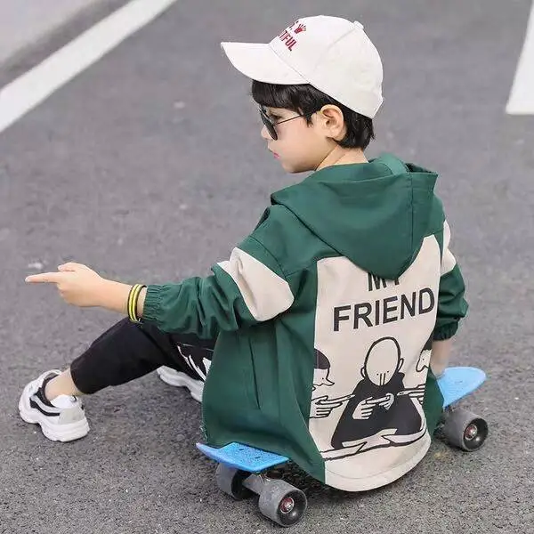 INS/Лидер продаж куртки для мальчиков Корейская весенне осенняя куртка детей