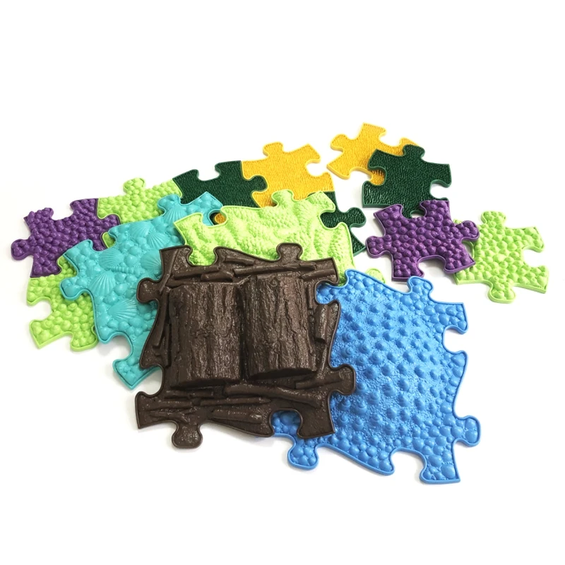 Детский массажный коврик ИграПол набор Микс (16 пазлов)|Коврики развивающие| |