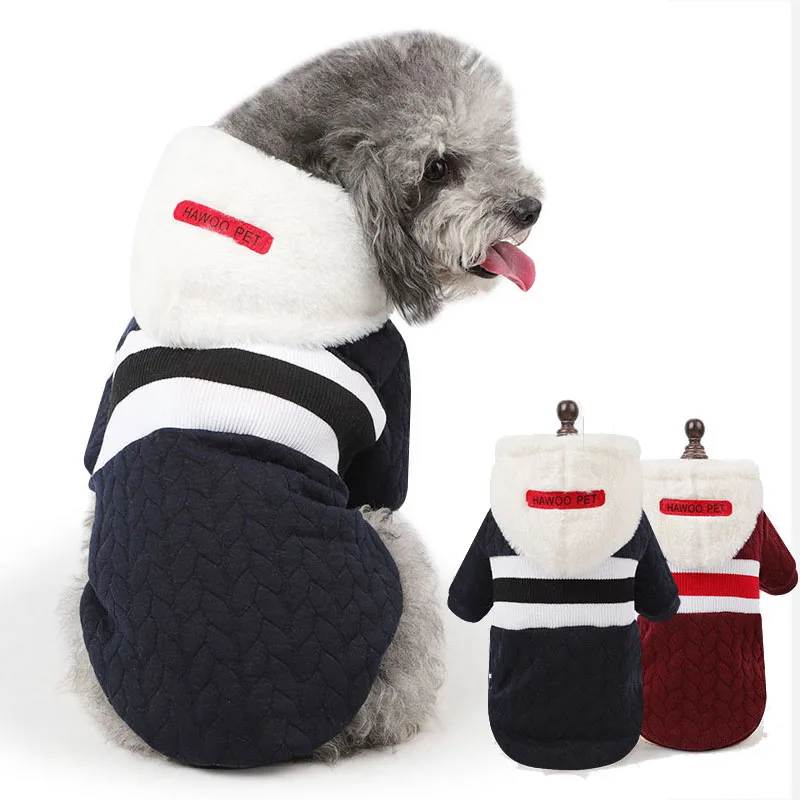 Dog Sweater Knitted Stripe Hoodies Autumn Winter Pet Puppy Clothes for Small Medium Dogs Chihuahua Cat Keep Warm Leisure Apparel |
