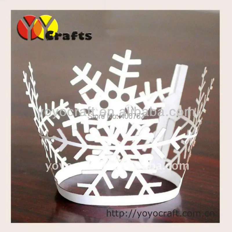 

Party Events Decorative Cupcake Wrappers Laser Cut Snowflake Design