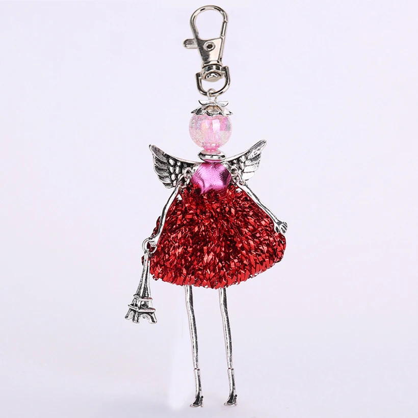 wholesale 10 pieces// YLWHJJ new angel wings handmade doll keychain cute girl fashion car pendant female jewelry free shipping | Украшения