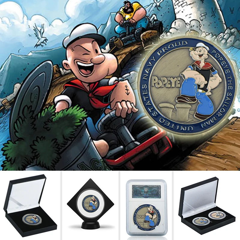 WR цветная памятная монета Popeye с бронзовым покрытием подарки на день рождения