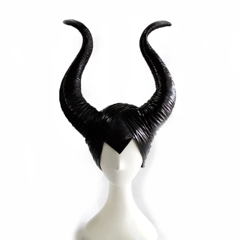 Maleficent шапка-маска с рогами ведьмы шлем для косплея шляпа черная фея демон