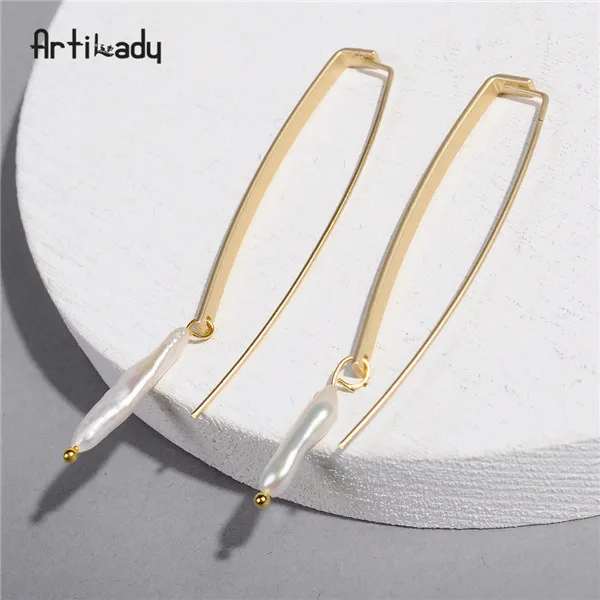 Artilady корейские серьги для женщин, жемчужные серьги для девочек, корейский стиль, модные свисающие подарки на день рождения серьги для женщин - Окраска металла: style