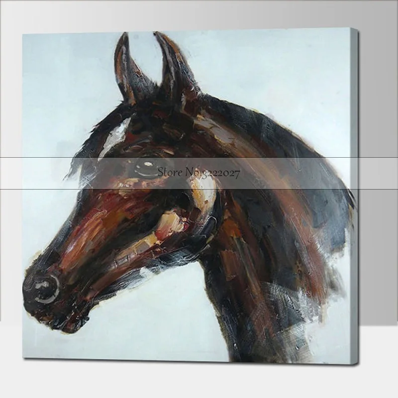 Horse Canvas Painting Animal Wall Art Cuardros decoracion Handmade Oil Big Size Home paintings for living room wall | Дом и сад