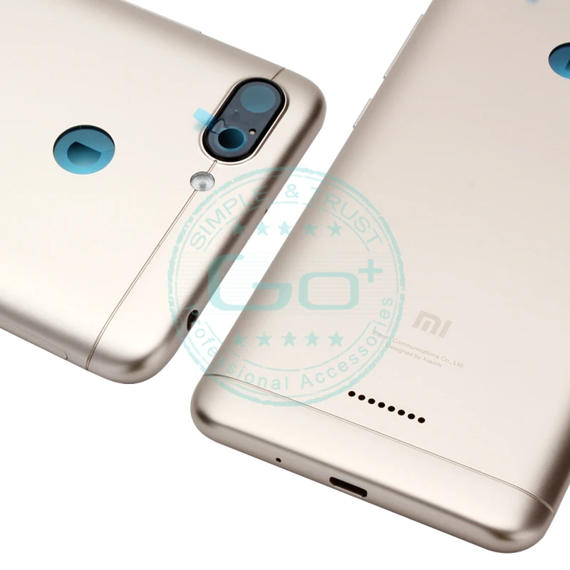 Original Redmi 6 Back Cover Battery Door Plastic Housing Xiaomi Redmi6 Panel + Camera Glass lens+ Card Slot Repair Parts | Мобильные