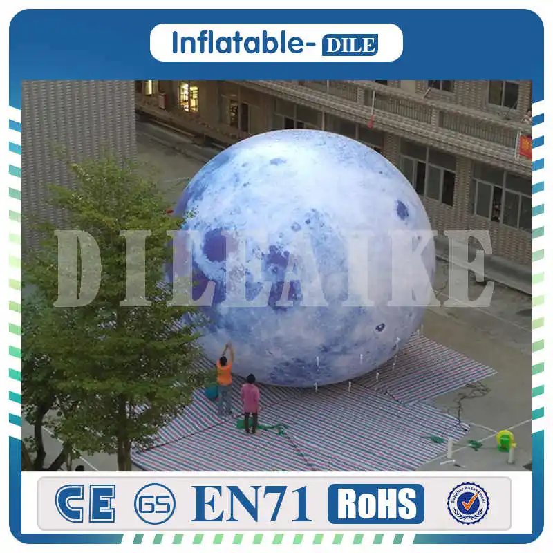 Надувной гигантский шар в виде Луны светодиодный надувной спутниковый