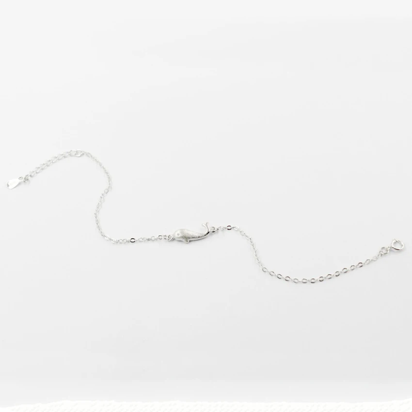 Kinitial животных рыб Браслеты браслет маленький кит Шарм цепи для Для женщин