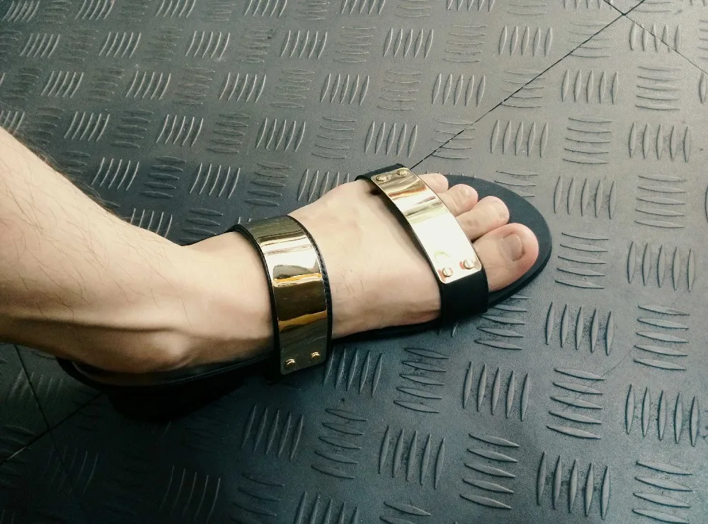 Летние мужские сандалии гладиаторы из натуральной кожи на Плоском Каблуке с