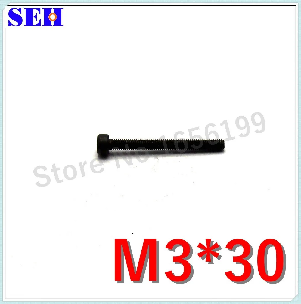 1000pcs Best Selling M3*30mm Stainless Steel Screw Black Metal Hex Bolt Socket Cap Head |