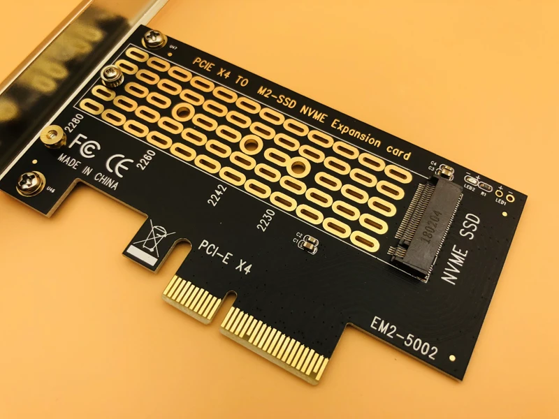 Новинка PCIE M2 Riser Card PCI E Express 3 0 X4 к NVMe M.2 M ключ NGFF SSD адаптер Поддержка 2230 2242 2260 2280