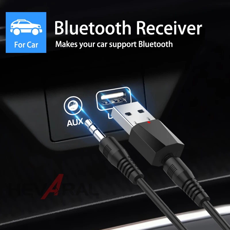 Hevaral стерео USB Bluetooth приемник 4,2 3,5 мм AUX разъем для автомобильных наушников динамик беспроводной аудио рецептор Bluetooth адаптер
