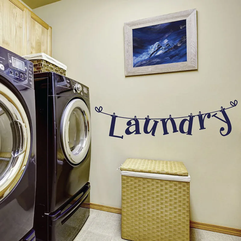 Виниловая настенная наклейка DCTOP для прачечной наклейки туалета домашний декор
