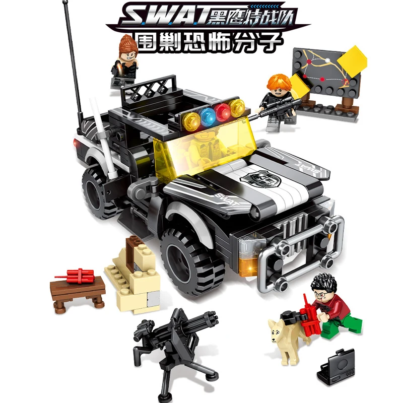 339 шт детские строительные блоки игрушка совместимая с LEGO city специальная полиция