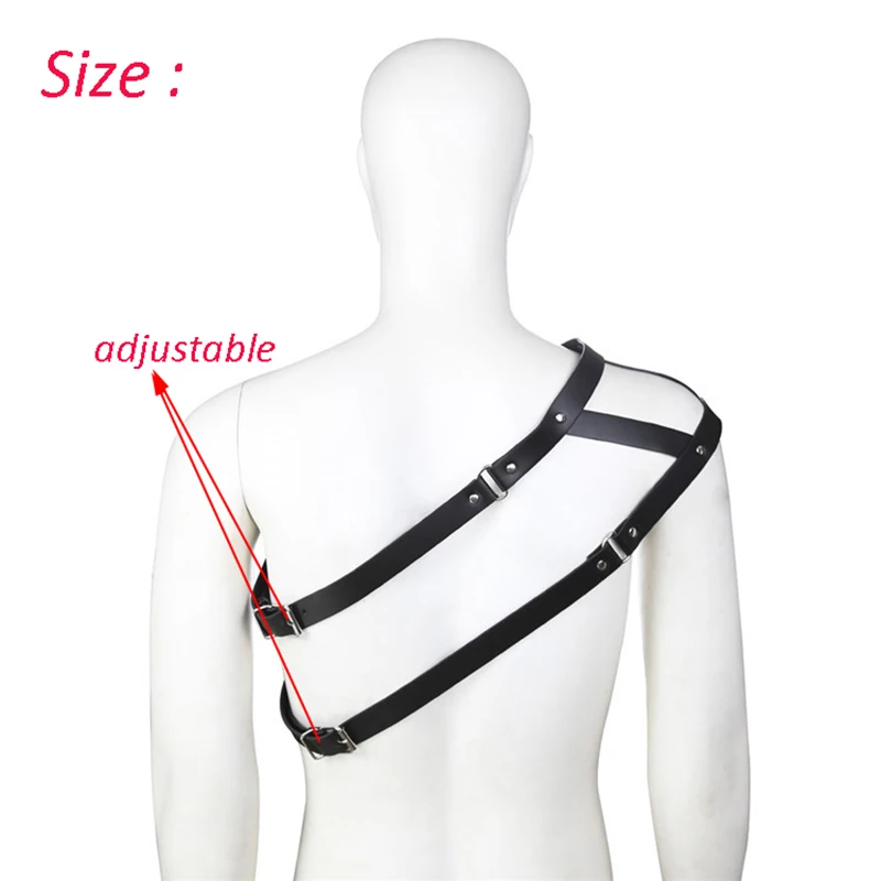 BD/SM Men's Sexy Lingerie Bondage PU Leather Adjustable Belt Chest Harness Punk Gothic Costume Cosplay Adult Exotic Sex Toys |