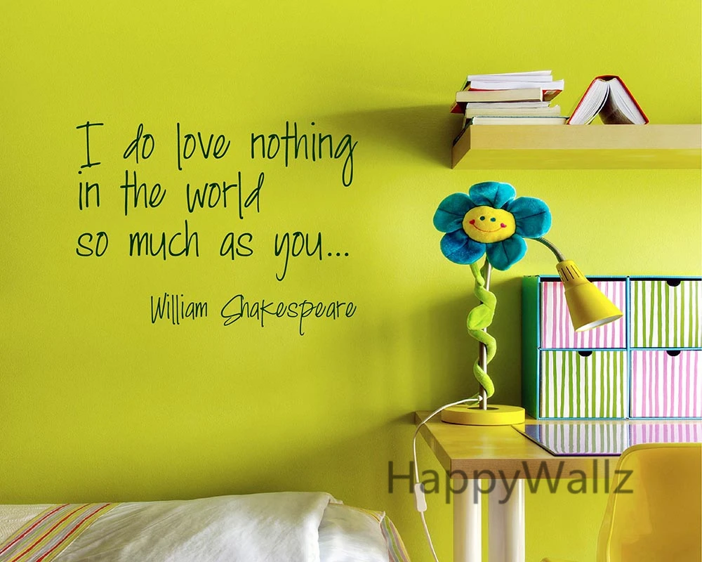 Shakespeare Love Quote Wall Sticker I Do Nothing As Much You Lettering Decals DIY Modern Q40 | Дом и сад